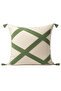 Renli Cross Stitch Punch Embroidered Tassel Throw Pillow Cover Cotton 42X42 cm - 6