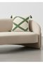 Renli Cross Stitch Punch Embroidered Tassel Throw Pillow Cover Cotton 42X42 cm - 8