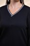 3330690 Women's Plus Size Black V-Neck Blouse - 5