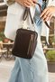 Women's Scholarship Gold Accessory Crossbody Bag with Faux Leather Phone Compartment Shoulder and Crossbody Bag (20X14 cm) - 2