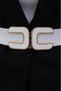 Leather Plated Elastic Belt Women's Belt Dress Belt Shirt Belt Coat Belt Body Belt - 2