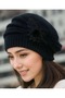 Women's Winter Beanie Hat - Thick Warm Fleece Lined Floral Pattern