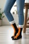Chicken Leg Patterned Funny Design Cotton Pairs of Knee-Length Women's Socks - 6