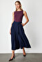 Buy Pleated Pants with Leather Belt - 7