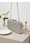 Stone Color Luxury Suede Chain Handle Women's Evening Dress Bag - 6