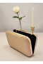 Nude Gold Luxury Suede Chain Handle Women's Evening Dress Bag - 7