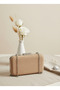 Nude Silver Luxury Suede Pearl Handle Women Evening Dress Bag Wedding Engagement Graduation - 6