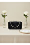 Black Silver Luxury Suede Chain Handle Women's Evening Dress Bag - 5