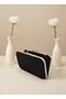Black Gold Luxury Suede Chain Handle Women's Evening Dress Bag - 8