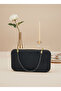 Black Gold Luxury Suede Chain Handle Women's Evening Dress Bag - 5