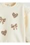 Bow Detailed Baby Girl Sweatshirt (W5) - 3