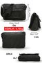 4028 Black Casual Shoulder Bag Cotton Canvas Messenger Laptop School Travel Daily Vintage Retro - 3