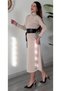 Belt Detailed Knitwear Dress - 2