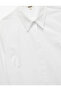 Regular Fit Classic Collar Poplin White Women's Shirt 6Wak60095Uw - 5