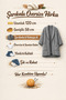 Women's Fleece-Lined Long Oversized Knitwear Cardigan, Shawl Collar, Comfortable 120 Cm, Winter Wool Standard Size - 6