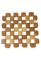 15X15 cm Square Bamboo Trivet - Heat Resistant Wooden Pot and Teapot Coaster - 2
