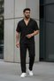Men's Trend Summer Comfortable Fit Wrinkle-Resistant Fabric Short Sleeve Shirt and Pants Set - 6