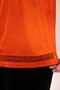 1112071 Women's Plus Size Orange Guipure Striped-Pocketed Blouse - 7