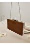 Brown Luxury Suede Chain Handle Women's Evening Dress Bag - 6