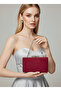 Burgundy Silver Luxury Suede Chain Handle Women's Evening Dress Bag