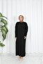 Bat sleeve ribbed knitted dress