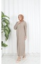 Bat sleeve ribbed knitted dress - 2