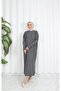 Bat sleeve ribbed knitted dress - 2