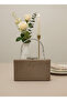 Khaki Luxury Suede Chain Handle Women Evening Bag Wedding Engagement Graduation - 3