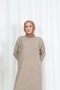 Bat sleeve ribbed knitted dress - 4
