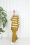Striped Knitwear Trouser Suit - 2