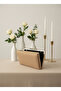 Nude Gold Luxury Suede Chain Handle Women's Evening Dress Bag - 8