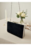 Black Silver Luxury Suede Chain Handle Women's Evening Dress Bag - 6