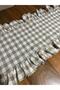 Pötikare Patterned Linen Ruffled Runner Tablecloth 40X110 - 4
