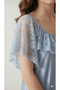 Premium Satin Night Gown with Lace Detailing - 3