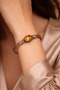 Women's Copper Bracelet Ring Set Zultanite Stone Oval Model Handcuff Antiallergic Bracelet - 7