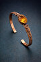 Women's Copper Bracelet Ring Set Zultanite Stone Oval Model Handcuff Antiallergic Bracelet - 2