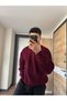 Crew Neck Knitted Sweater Oversized - 6