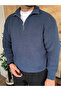 Oversized Half Zipper Sweater Thick Knitted - 2