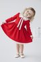 Girl's Special Occasion Dress with Bow & Collar & Tulle Details - 3