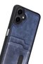 Samsung Galaxy A06 Compatible Stitched Detailed Leather Case with Card Holder - 3