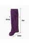 Wellsoft Plush Over-The-Knee Home Socks Long Socks Booties Winter Unisex Purple - 2