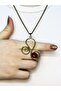 Natural Stone Agate Natural Stone Antique Women's Necklace Euk2A