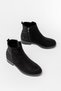 Zri̇n-165-212 Premium Black Suede Women's Boots with Stone Accessories and Zipper - 3
