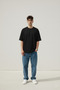 Unisex Oversize Wide Cut 100% Cotton Soft Texture Basic Crew Neck White T-Shirt - 3