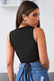 Women's Black Cross Tie Crop Top Bustier - 2