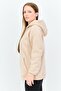 Women Long Sleeve Embroidered Hoodie, Beige - 4