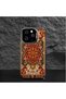 iPhone 13 Pro Max Compatible Silicone Edge Hard Back Anti-Fall Phone Case Vintage Rug Patterned - 5