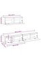 TV Cabinets 3 pcs White Solid Wood Pine - 3