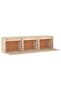 TV Cabinets 3 pcs Solid Wood Pine - 2
