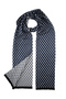 Navy Blue Patterned Scarf - 2